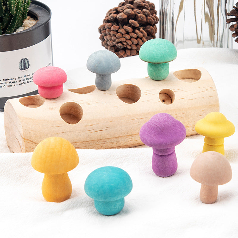 Simulation Mushroom Picking Game Wooden Toys - Tiff's Treasures
