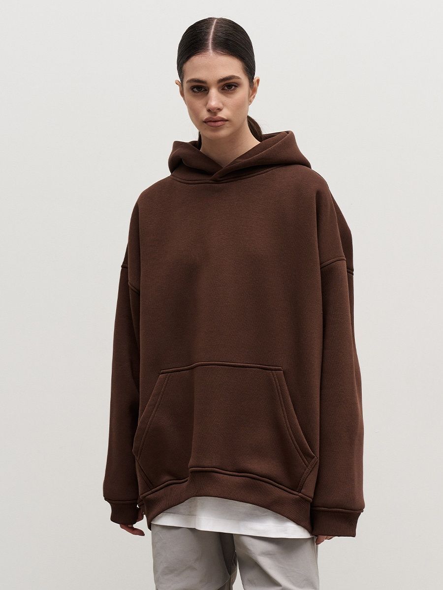 Street Boyfriend Style Polar Fleece Loose Pockets Hooded Sweater - Tiff's Treasures