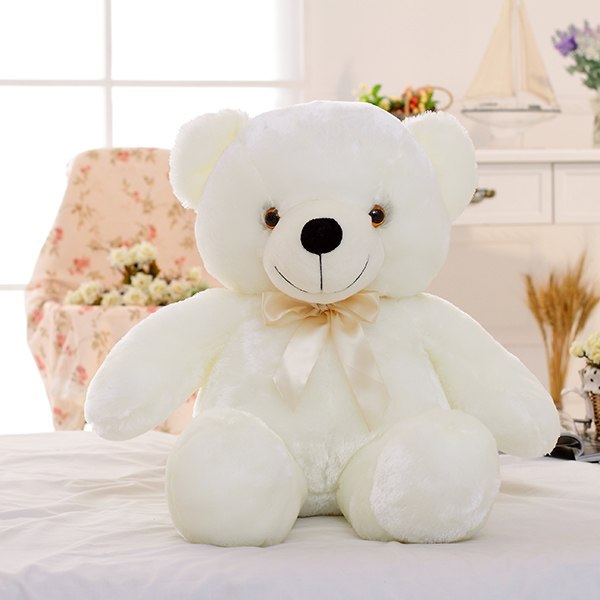 Creative Light Up LED Teddy Bear Stuffed Animals Plush Toy Colorful Glowing Christmas Gift For Kids Pillow - Tiff's Treasures