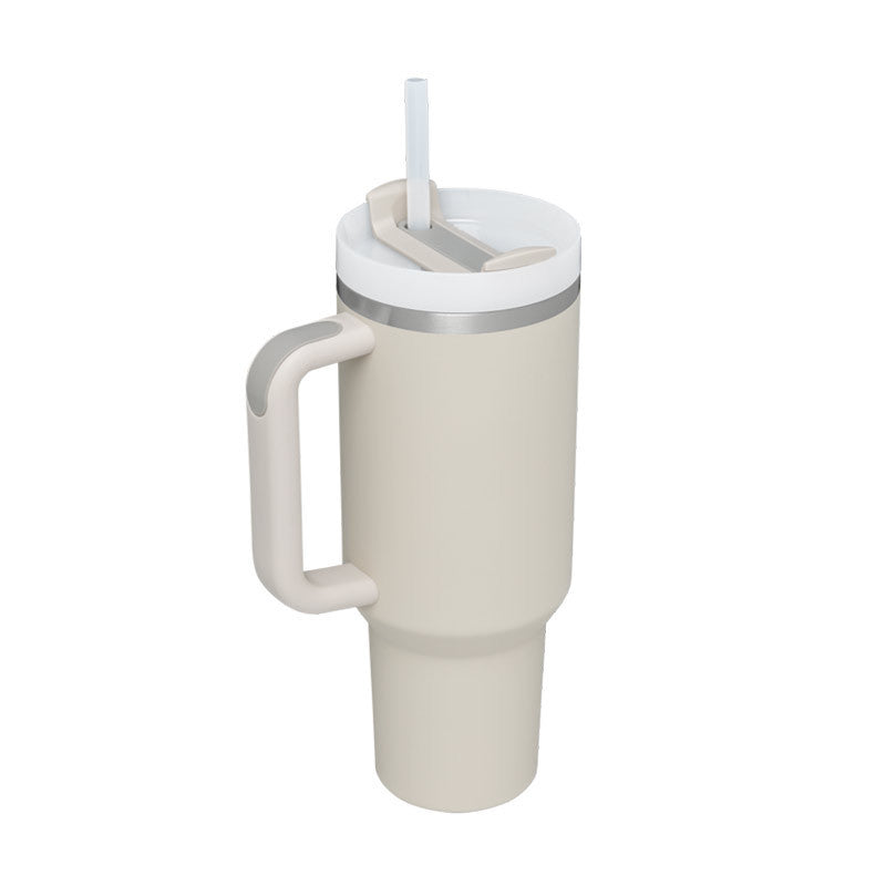 40 Oz Tumbler With Handle Straw Insulated, Stainless Steel Spill Proof Vacuum Coffee Cup Tumbler With Lid Tapered Mug Gifts For Valentine Lover Suitable For Car Gym Office Travel - Tiff's Treasures