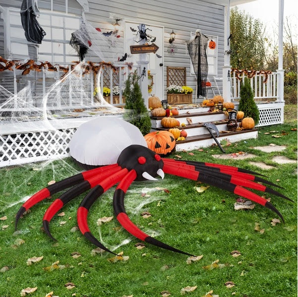 Inflatables Crawling Spider 11.8 FT Halloween Outdoor Decorations With Rotating LED Lights - Tiff's Treasures