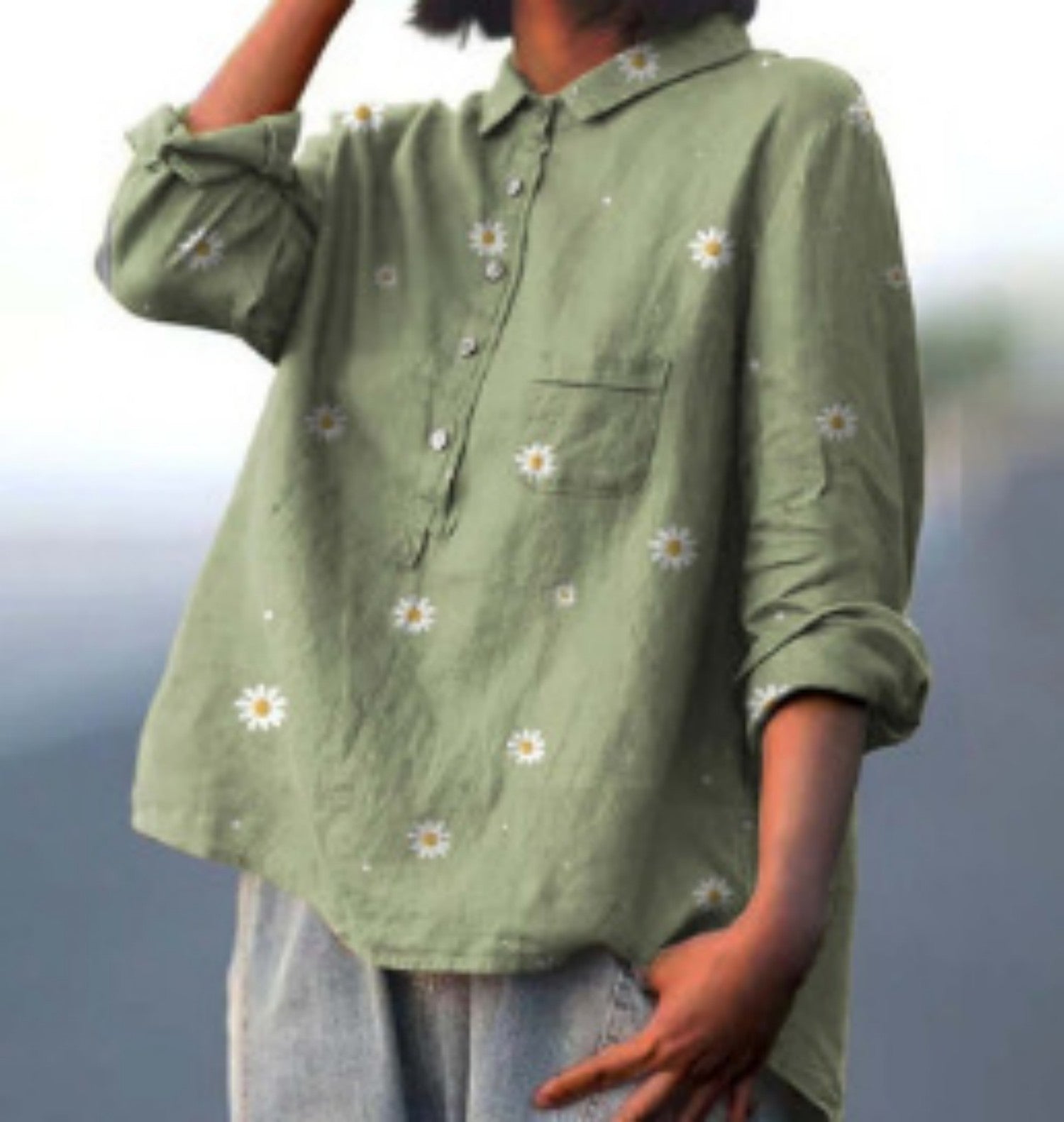 Women’s Animal Print Hawaiian Shirt – Long Sleeve Tropical Button-Up Blouse - Tiff's Treasures