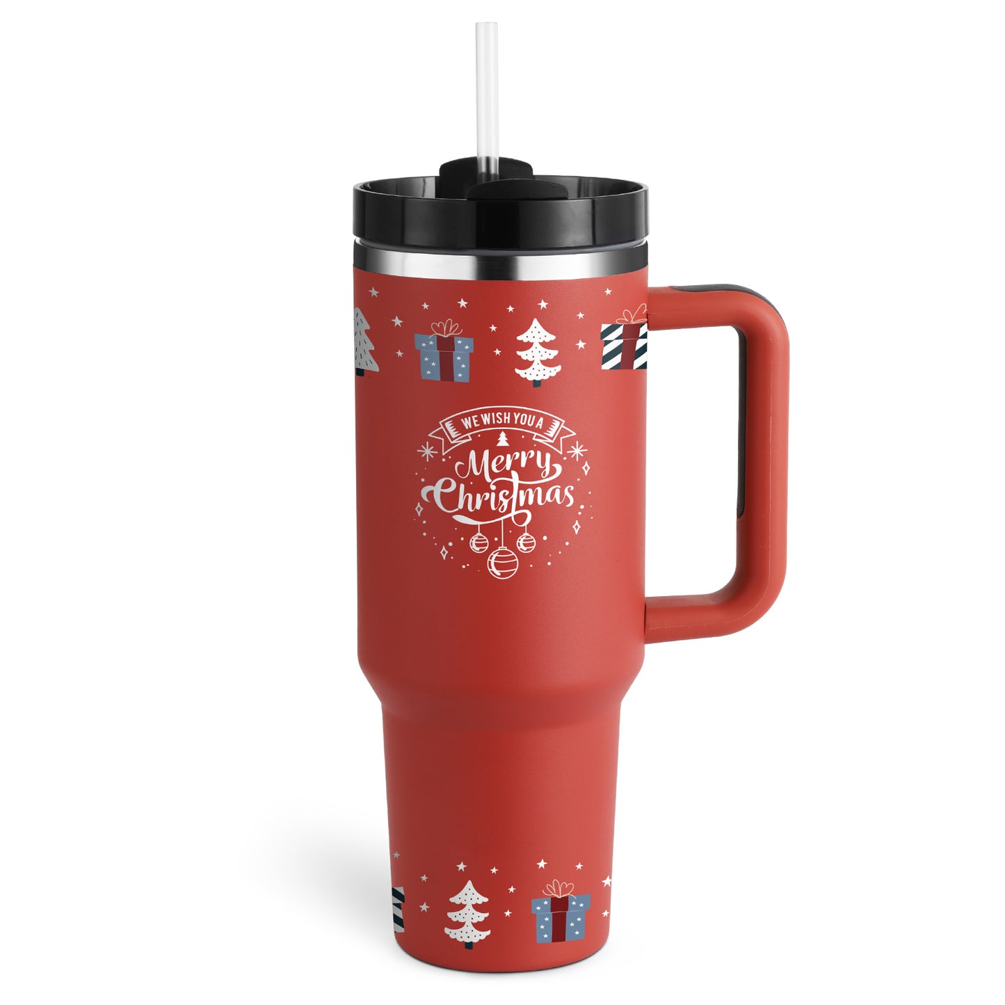 40 Oz Tumbler With Handle Straw Insulated, Stainless Steel Spill Proof Vacuum Coffee Cup Tumbler With Lid Tapered Mug Gifts For Valentine Lover Suitable For Car Gym Office Travel - Tiff's Treasures