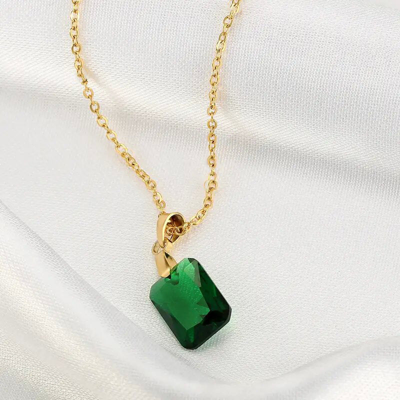 Retro Personality Fashion Rectangular Pendant Geometric Simple Necklace - Tiff's Treasures