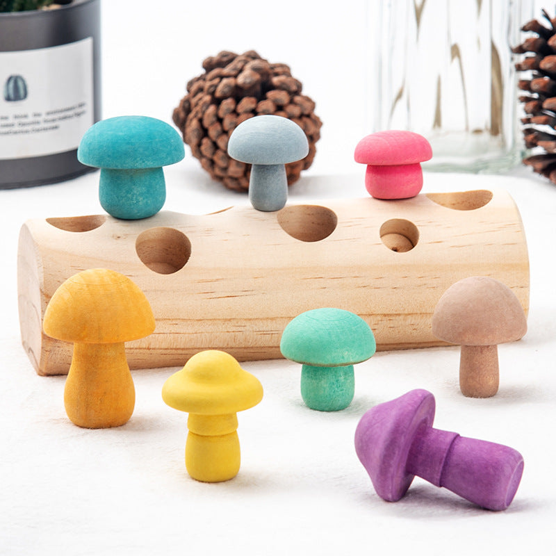Simulation Mushroom Picking Game Wooden Toys - Tiff's Treasures
