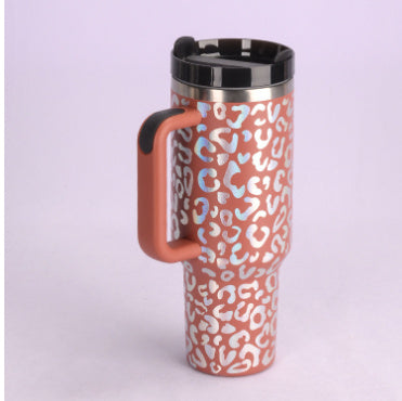 40 Oz Tumbler With Handle Straw Insulated, Stainless Steel Spill Proof Vacuum Coffee Cup Tumbler With Lid Tapered Mug Gifts For Valentine Lover Suitable For Car Gym Office Travel - Tiff's Treasures