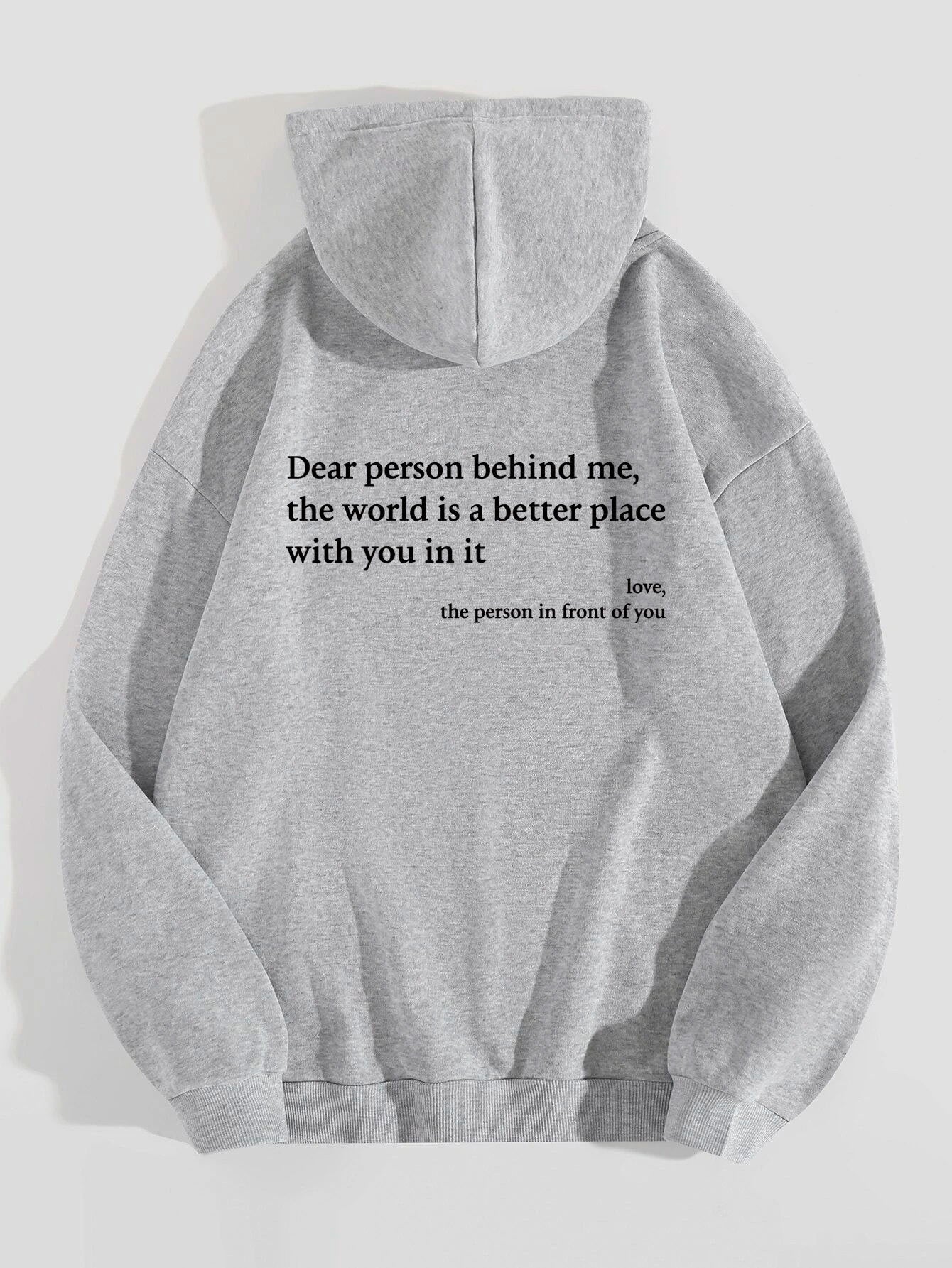 Unisex Plush Hoodie – Dear Person Behind Me - Tiff's Treasures