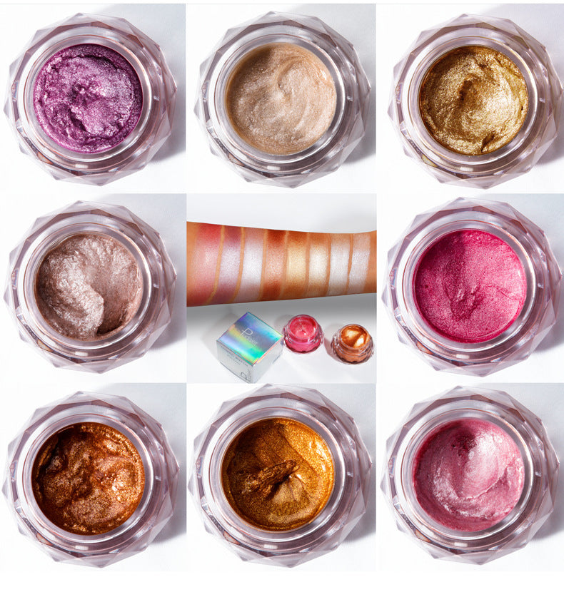 Face Highlighter Jelly Gel Mermaid Eyeshadow Glow Body Glitter Festival Makeup Iluminador Gold Liquid Highlighter Bronzer - Tiff's Treasures