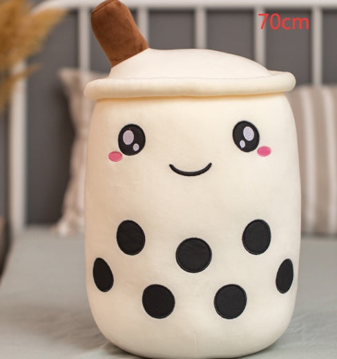 Cute Fruit Drink Plush Stuffed Soft Strawberry Milk Tea Plush Boba Tea Cup Toy Bubble Tea Pillow Cushion Kids Gift - Tiff's Treasures