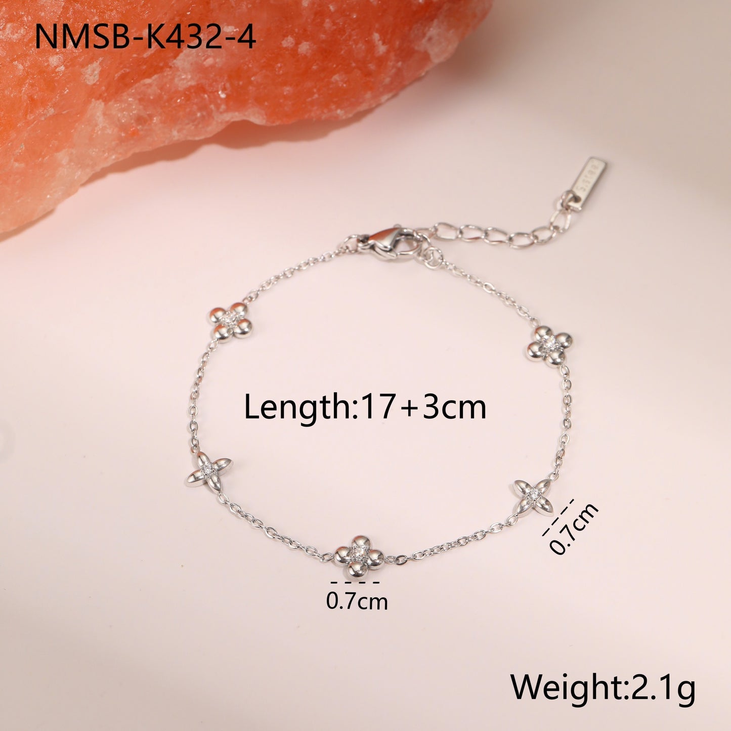 Titanium Steel Star Zircon Bracelet (18K Gold Plate) - Tiff's Treasures