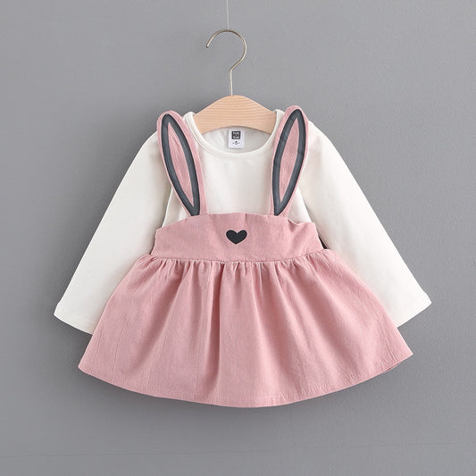 New children's clothing, girls cute rabbit dress, baby princess dress - Tiff's Treasures