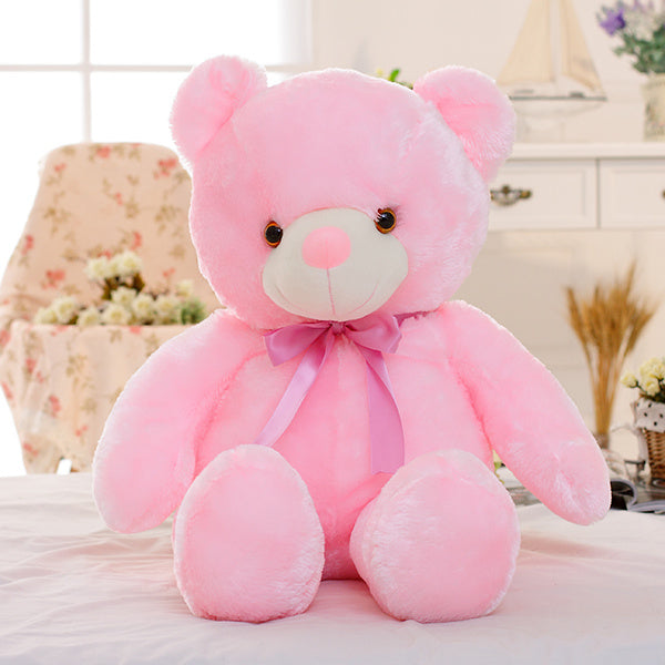Creative Light Up LED Teddy Bear Stuffed Animals Plush Toy Colorful Glowing Christmas Gift For Kids Pillow - Tiff's Treasures