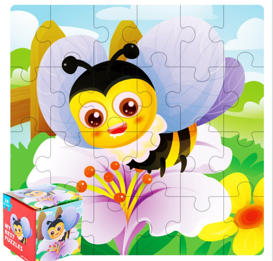 Children's poultry animal wooden puzzle - Tiff's Treasures