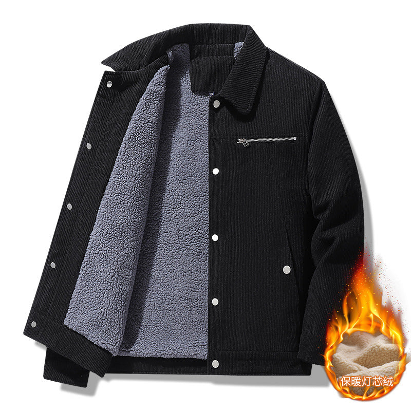 Winter Slim Retro Lapels Thick Corduroy Jacket - Tiff's Treasures