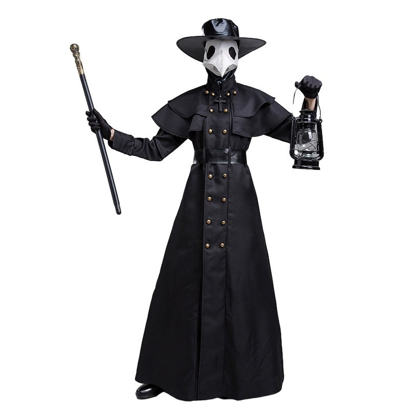 Halloween Medieval Steam Punk Plague Doctor Costume Beak Crow Long Mouth Mask - Tiff's Treasures