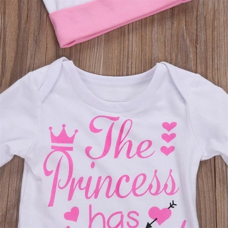 4PCS Newborn Kids Baby Girl Outfits Clothes Romper Bodysuit Pants Outfits Set - Tiff's Treasures