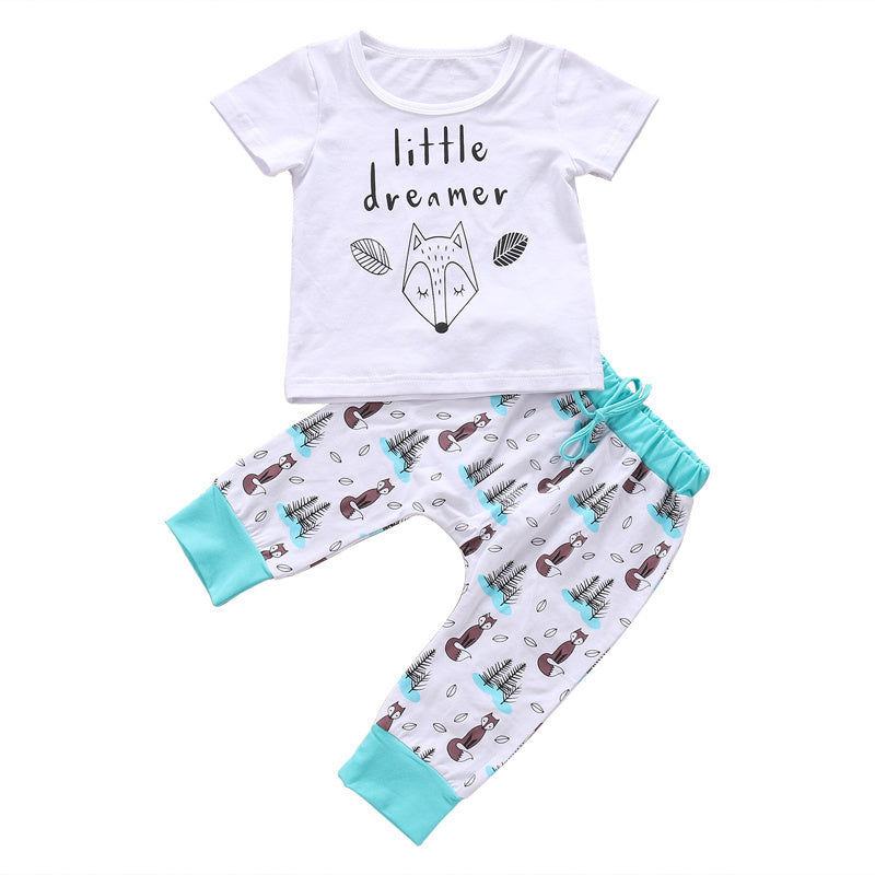 Newborn Baby Clothes Set T-shirt Tops Pants Little Boys and Girls Outfits - Tiff's Treasures