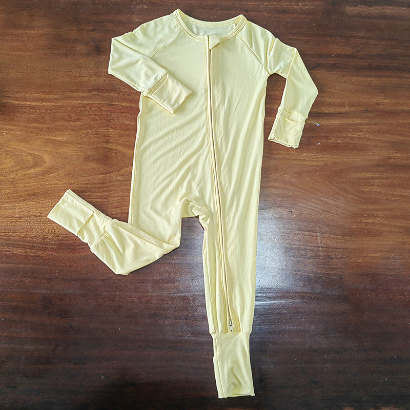 Solid Color Baby's Romper Bamboo Fiber Romper - Tiff's Treasures
