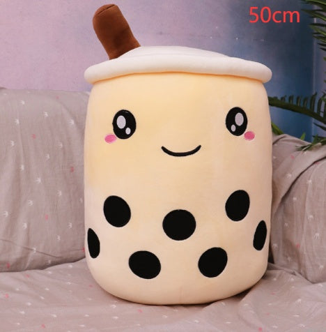 Cute Fruit Drink Plush Stuffed Soft Strawberry Milk Tea Plush Boba Tea Cup Toy Bubble Tea Pillow Cushion Kids Gift - Tiff's Treasures
