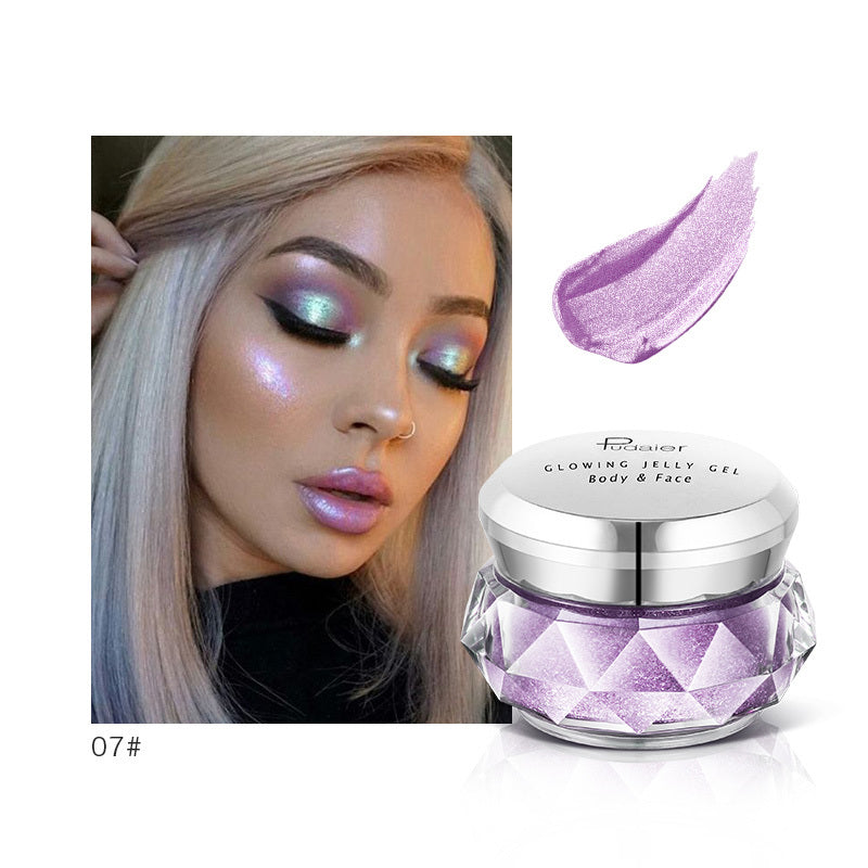 Face Highlighter Jelly Gel Mermaid Eyeshadow Glow Body Glitter Festival Makeup Iluminador Gold Liquid Highlighter Bronzer - Tiff's Treasures