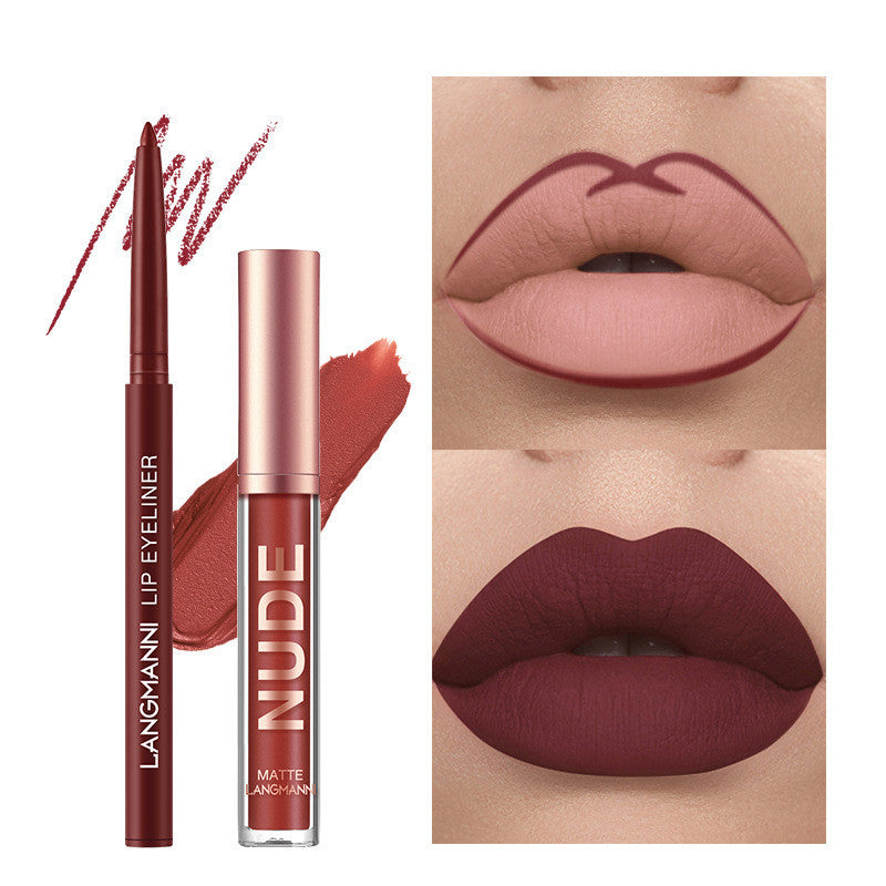 Lip Liner And Lipstick Makeup 12 Pcs Set 6 Matte Lipstick 6 Lip Liner Pens Waterproof Long Lasting Matte Lipstick Beauty Cosmetics Makeup Gift For Girls Lipstick Set - Tiff's Treasures