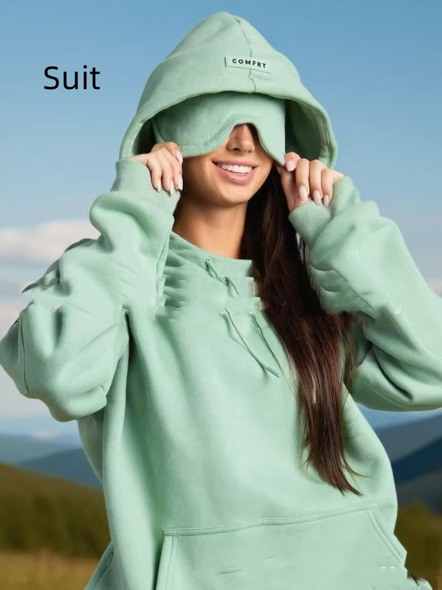 Solid‑Color Pullover Long‑Sleeve Sweater Suit Set (Top & Pants) - Tiff's Treasures
