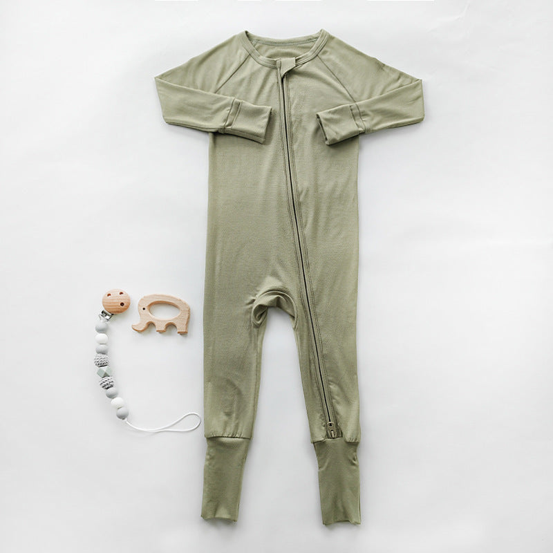 Solid Color Baby's Romper Bamboo Fiber Romper - Tiff's Treasures