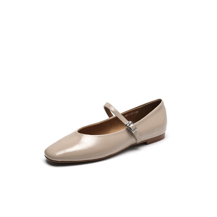 Women's Round Toe Shallow Mouth Flat Bottom Mary Jane Shoes - Tiff's Treasures
