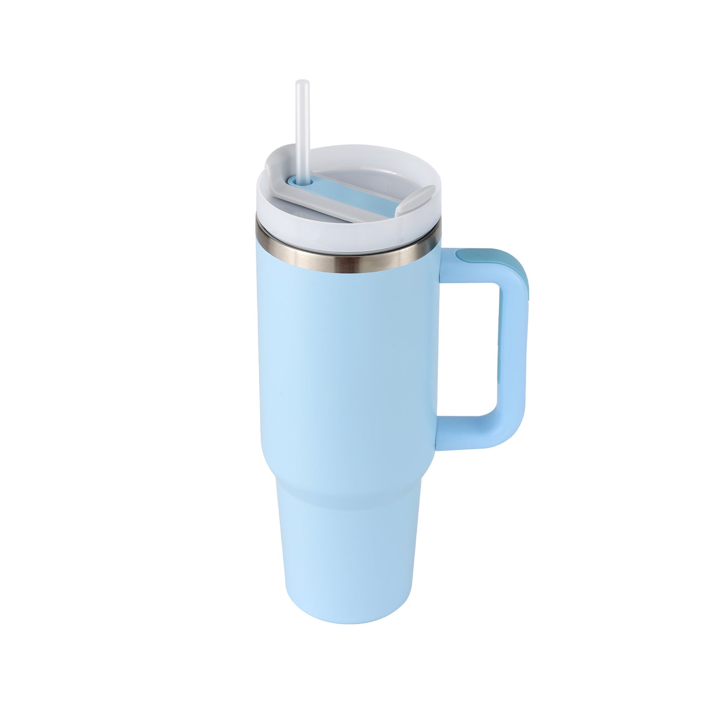 40 Oz Tumbler With Handle Straw Insulated, Stainless Steel Spill Proof Vacuum Coffee Cup Tumbler With Lid Tapered Mug Gifts For Valentine Lover Suitable For Car Gym Office Travel - Tiff's Treasures