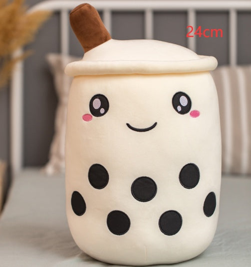 Cute Fruit Drink Plush Stuffed Soft Strawberry Milk Tea Plush Boba Tea Cup Toy Bubble Tea Pillow Cushion Kids Gift - Tiff's Treasures