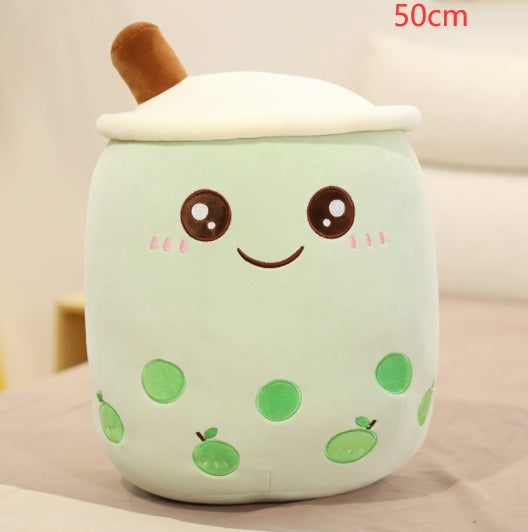 Cute Fruit Drink Plush Stuffed Soft Strawberry Milk Tea Plush Boba Tea Cup Toy Bubble Tea Pillow Cushion Kids Gift - Tiff's Treasures