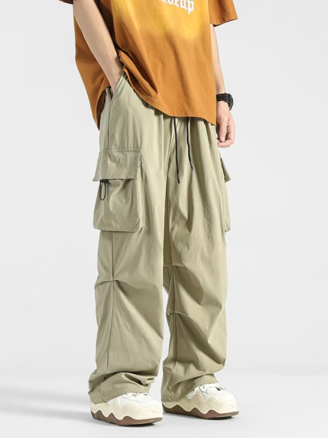 Men’s Loose Fit Outdoor Trousers – Straight-Leg Casual Utility Pants - Tiff's Treasures