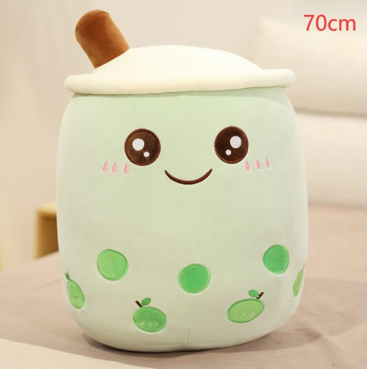 Cute Fruit Drink Plush Stuffed Soft Strawberry Milk Tea Plush Boba Tea Cup Toy Bubble Tea Pillow Cushion Kids Gift - Tiff's Treasures