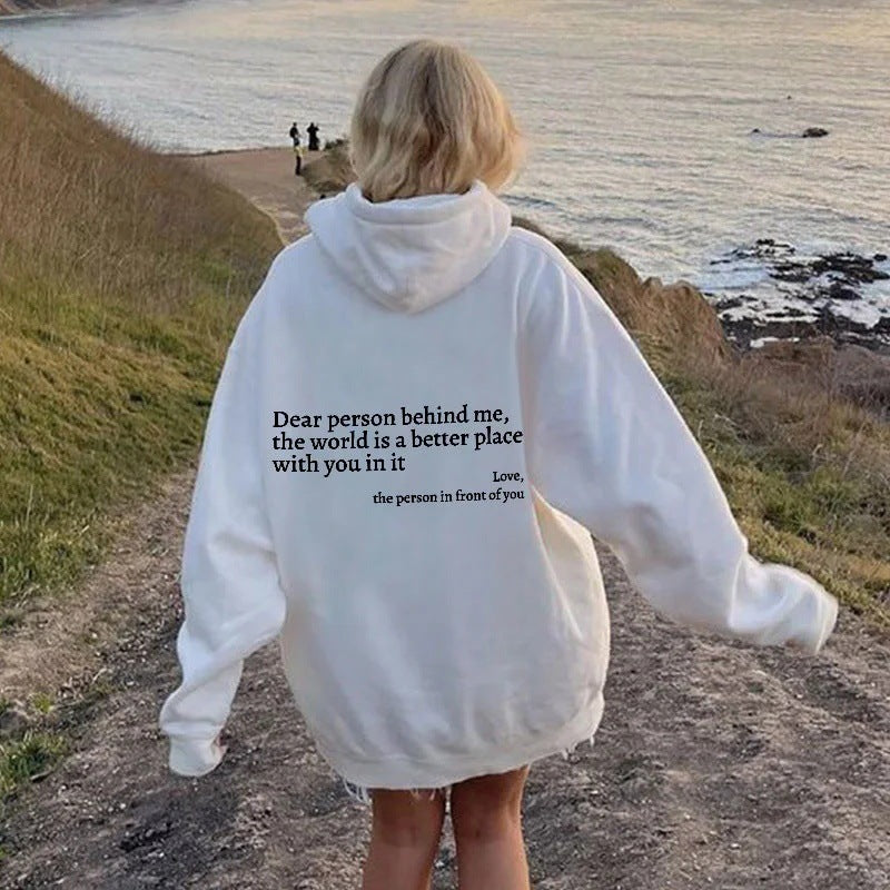 Unisex Plush Hoodie – Dear Person Behind Me - Tiff's Treasures