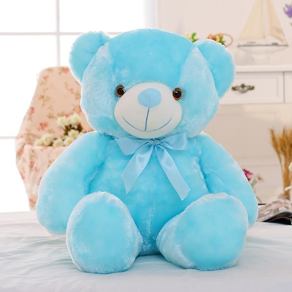 Creative Light Up LED Teddy Bear Stuffed Animals Plush Toy Colorful Glowing Christmas Gift For Kids Pillow - Tiff's Treasures