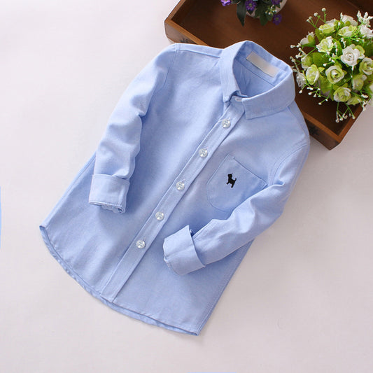 Children's Shirts Boys' Long-sleeved Shirts - Tiff's Treasures