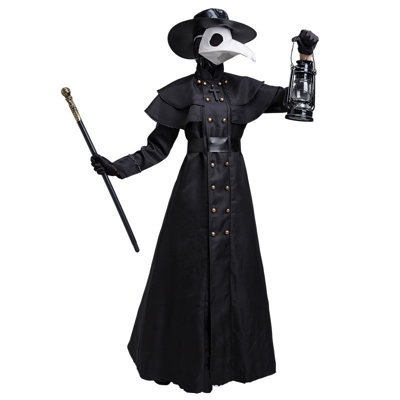 Halloween Medieval Steam Punk Plague Doctor Costume Beak Crow Long Mouth Mask - Tiff's Treasures