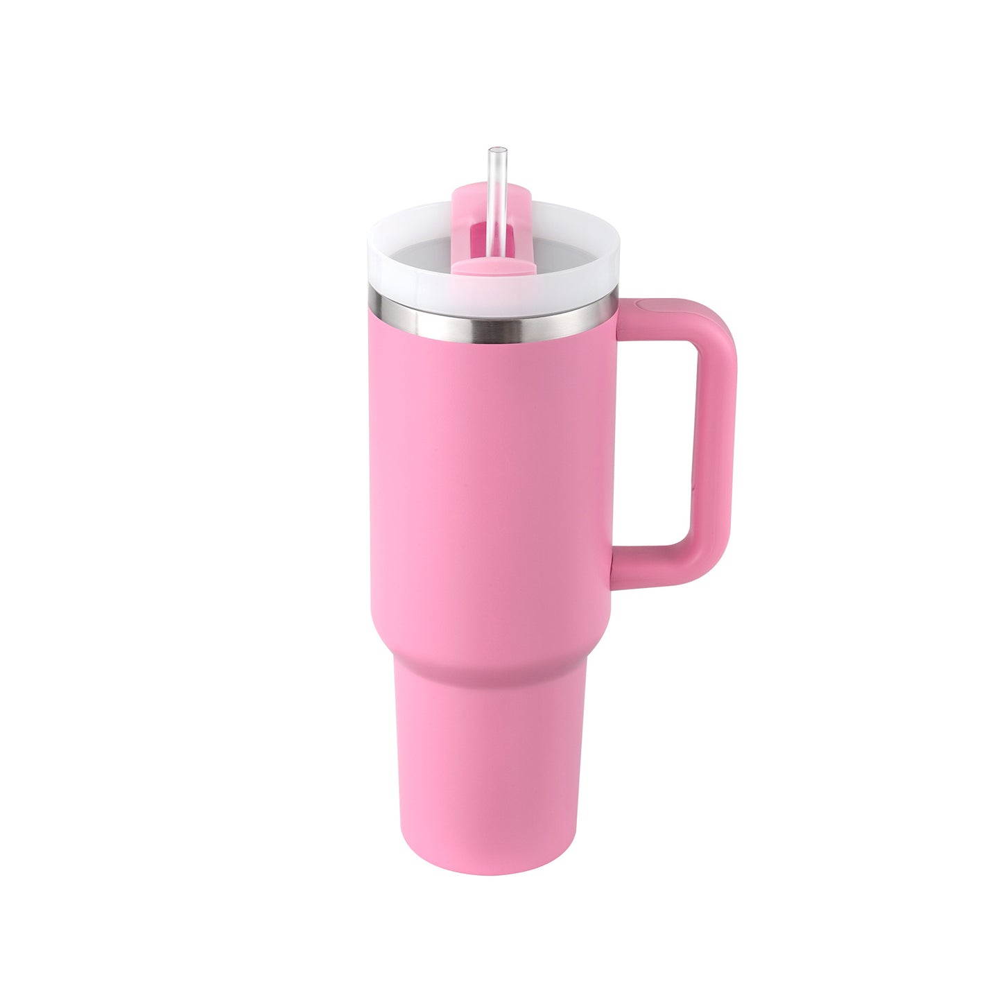 40 Oz Tumbler With Handle Straw Insulated, Stainless Steel Spill Proof Vacuum Coffee Cup Tumbler With Lid Tapered Mug Gifts For Valentine Lover Suitable For Car Gym Office Travel - Tiff's Treasures
