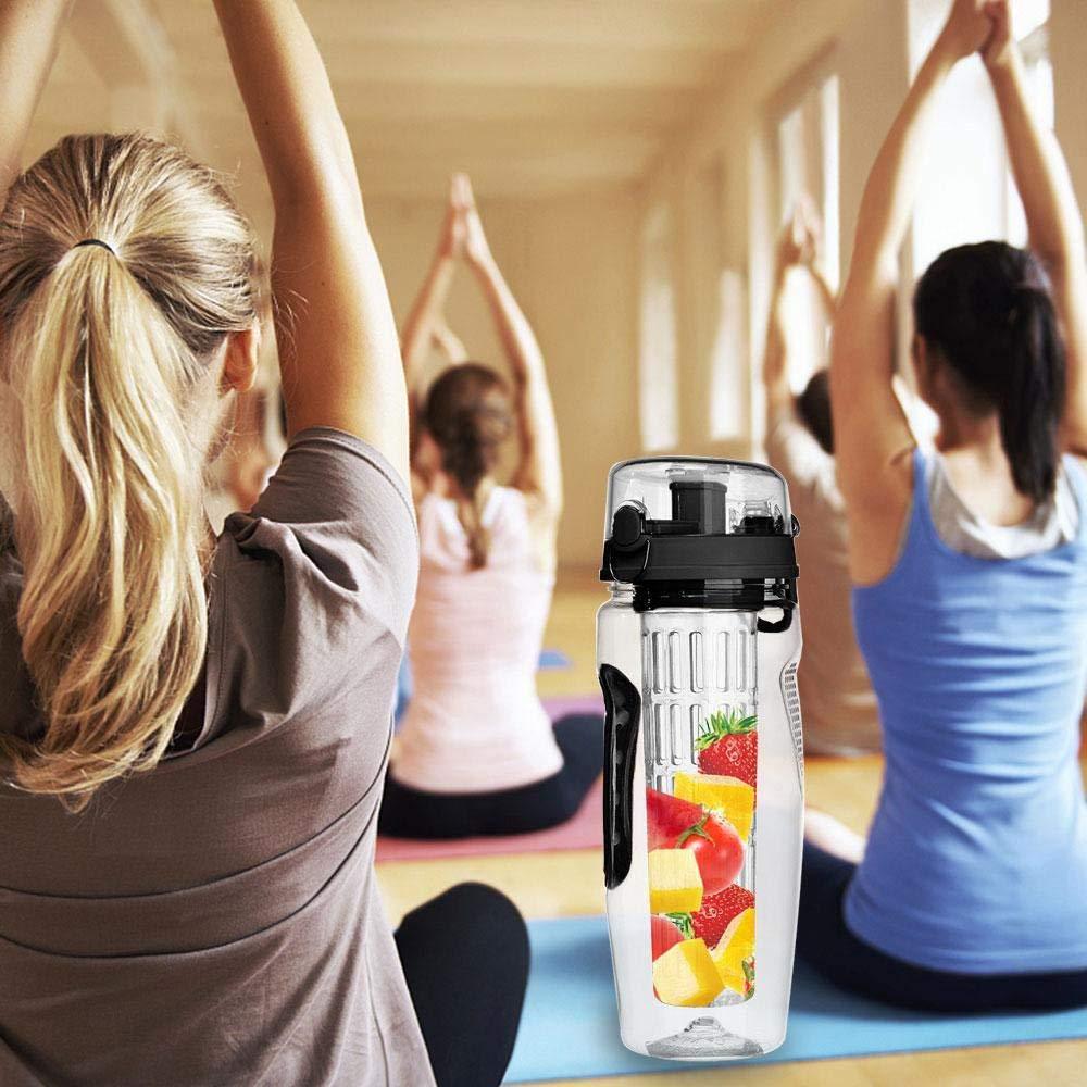 32Oz Fruit Infusing Infuser Water Bottle Water Fruit Bottle BPA Free Plastic Sport Fruit Infuser Water Bottles With Infuser Juice Shaker Drink Bottle Of Water - Tiff's Treasures