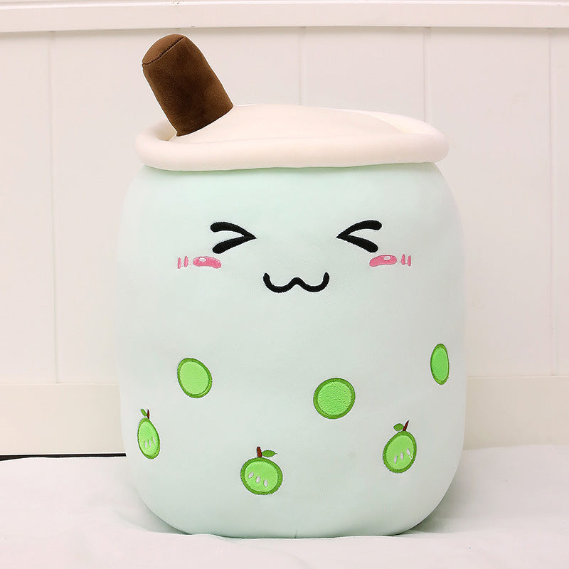 Cute Fruit Drink Plush Stuffed Soft Strawberry Milk Tea Plush Boba Tea Cup Toy Bubble Tea Pillow Cushion Kids Gift - Tiff's Treasures