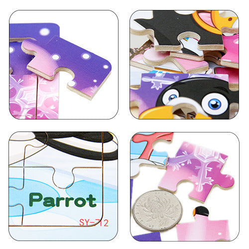 Children's poultry animal wooden puzzle - Tiff's Treasures