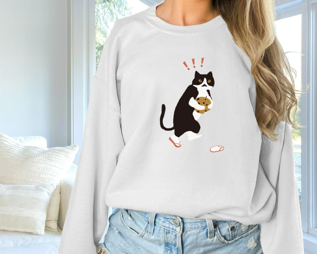 Women's Fashionable Solid Color Printed Long Sleeved Sweatshirt - Tiff's Treasures