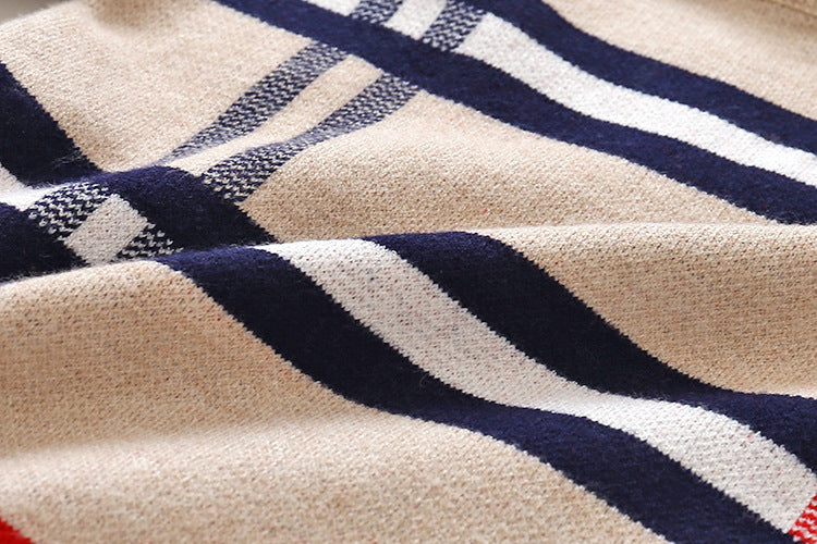 Boys plaid jacquard sweater - Tiff's Treasures