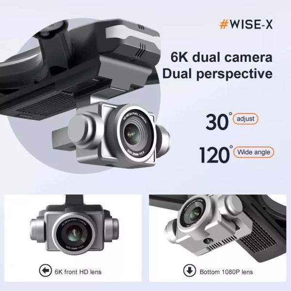 Professional Drone4DRC V14, 6K High-definition Dual Camera Wifi FPV Portable RC Quadcopter 2 Batteries. - Tiff's Treasures