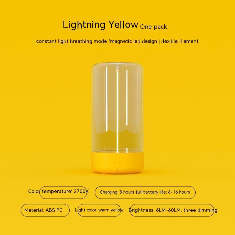 New LED Camping Light Type-c Rechargeable Portable Night Light With High Transparency And Anti Drop Creative Atmosphere Light - Tiff's Treasures