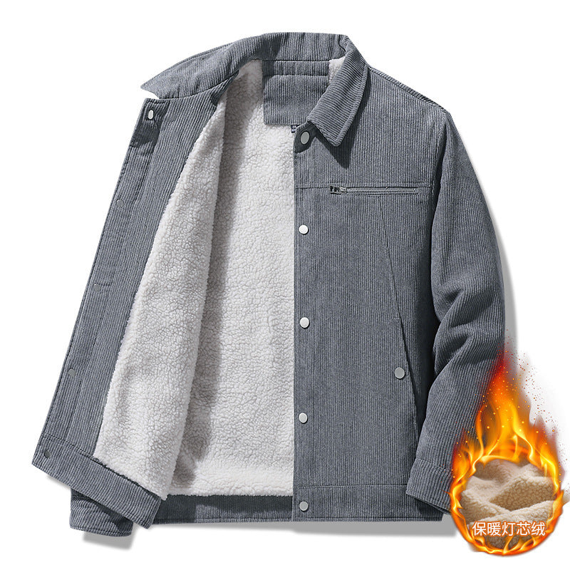 Winter Slim Retro Lapels Thick Corduroy Jacket - Tiff's Treasures
