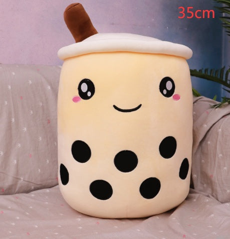 Cute Fruit Drink Plush Stuffed Soft Strawberry Milk Tea Plush Boba Tea Cup Toy Bubble Tea Pillow Cushion Kids Gift - Tiff's Treasures