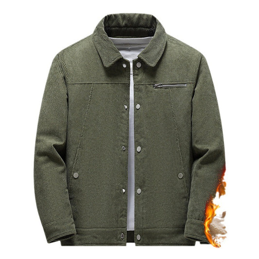 Winter Slim Retro Lapels Thick Corduroy Jacket - Tiff's Treasures
