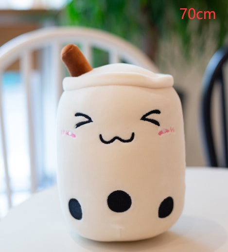 Cute Fruit Drink Plush Stuffed Soft Strawberry Milk Tea Plush Boba Tea Cup Toy Bubble Tea Pillow Cushion Kids Gift - Tiff's Treasures