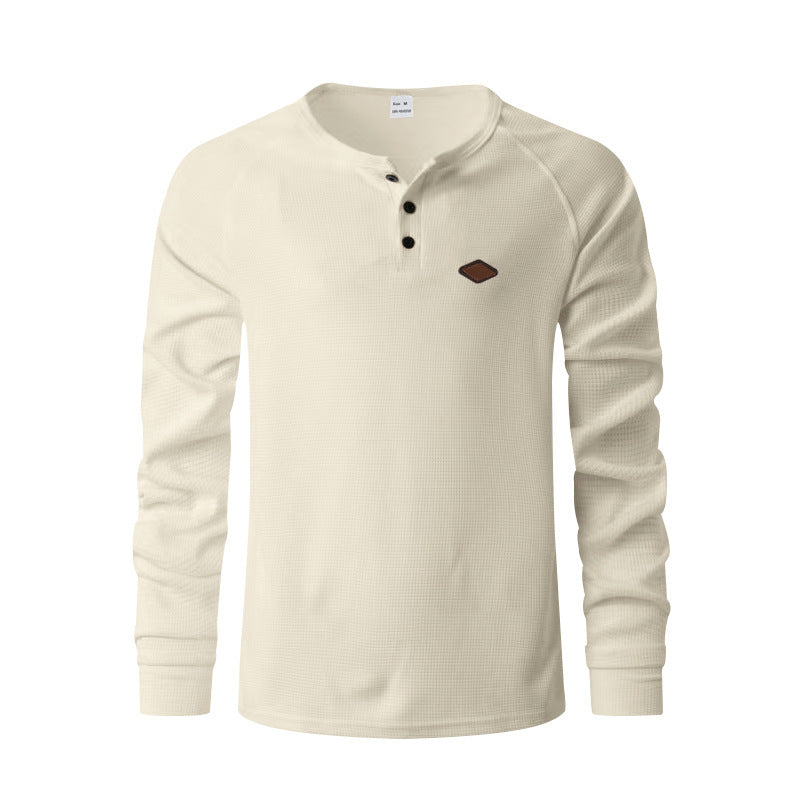 Waffle Buckle Quick-drying Raglan Henry Long Sleeve - Tiff's Treasures